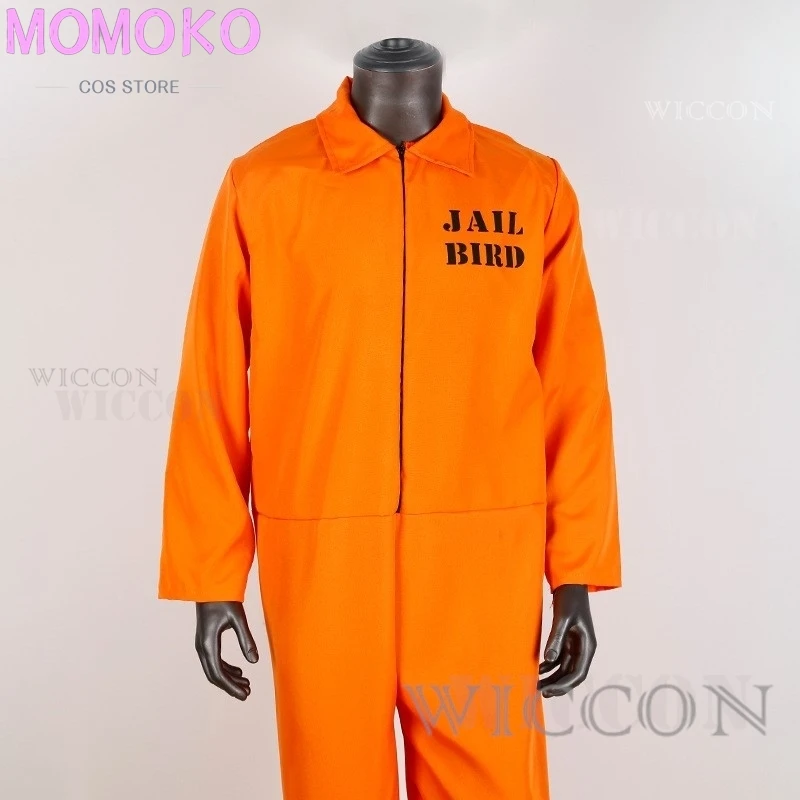 Boy Prisoner Costume Kids Orange Convict Jumpsuit with Handcuffs Jailbird Cosplay Prison Uniform for Halloween Cosplay Party Set