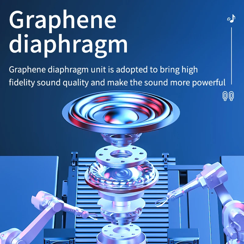 Auricolare Bluetooth 5.1 cuffie senza fili CVC8.0 riduzione del rumore Mini auricolare portatile Touch Control nuovo Design di buona qualità