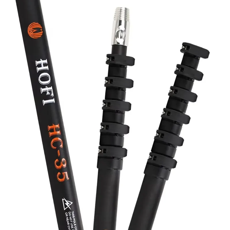 

Телескопическая штанга HOFI из углеродного волокна (14-65 футов) с щеткой для мытья и чистки окон