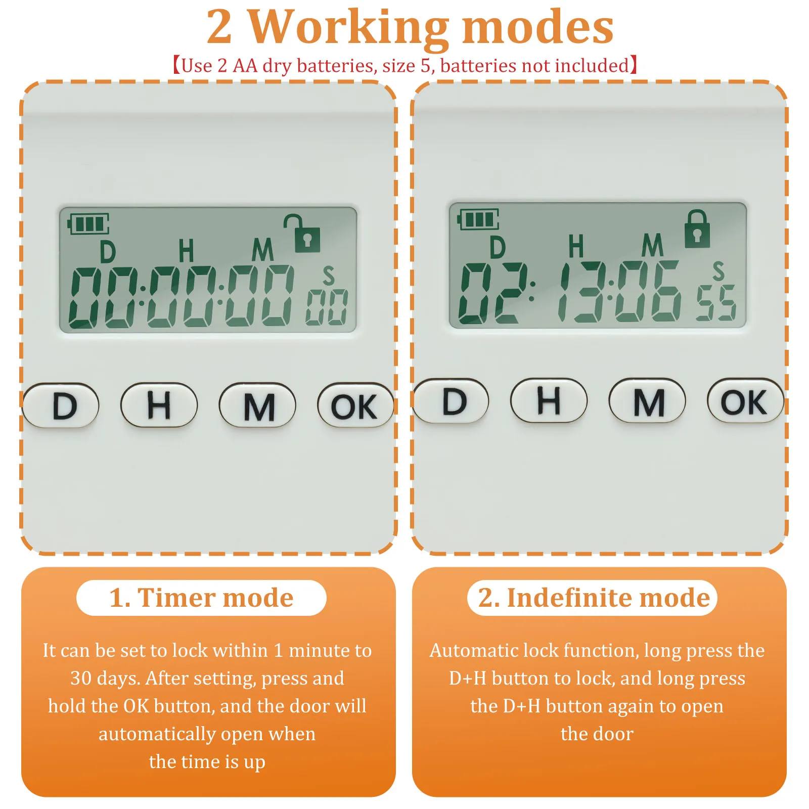 Electronic Lockable Timer Boxes for Safe Storage of Phones Cigarettes Personal Items and Files Multi-Function Container