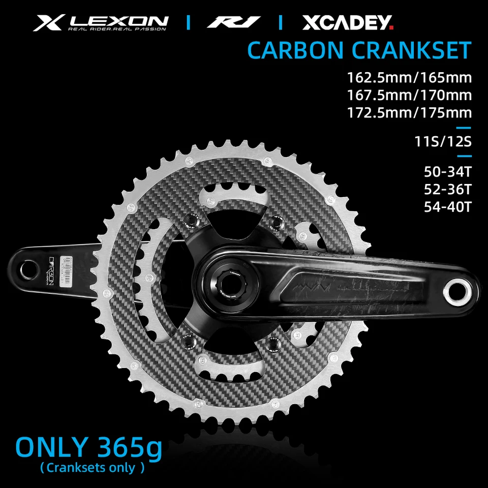 LEXONカーボンクランク　170mm dub LEXON 道路フルカーボンクランクセット超軽量自転車クランク 29