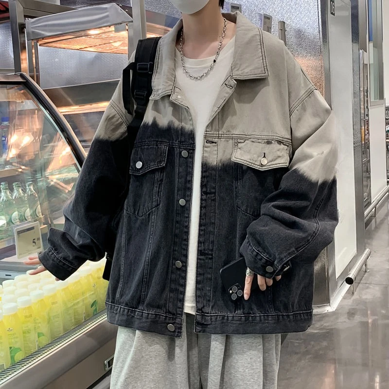 

Ковбойское пальто на пуговицах в стиле ретро для мужчин Джокер, модная тканевая повседневная стираная модная японская брендовая джинсовая куртка высокого качества для мужчин