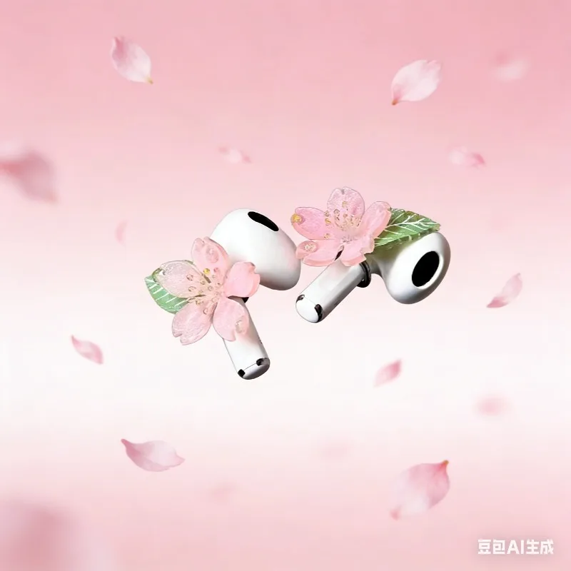 

Cherry Blossom Earphone Buckle Custom Sweet Headsets Decoration Suitable for Airpods Earphones Accessories Headphone Clip Gifts