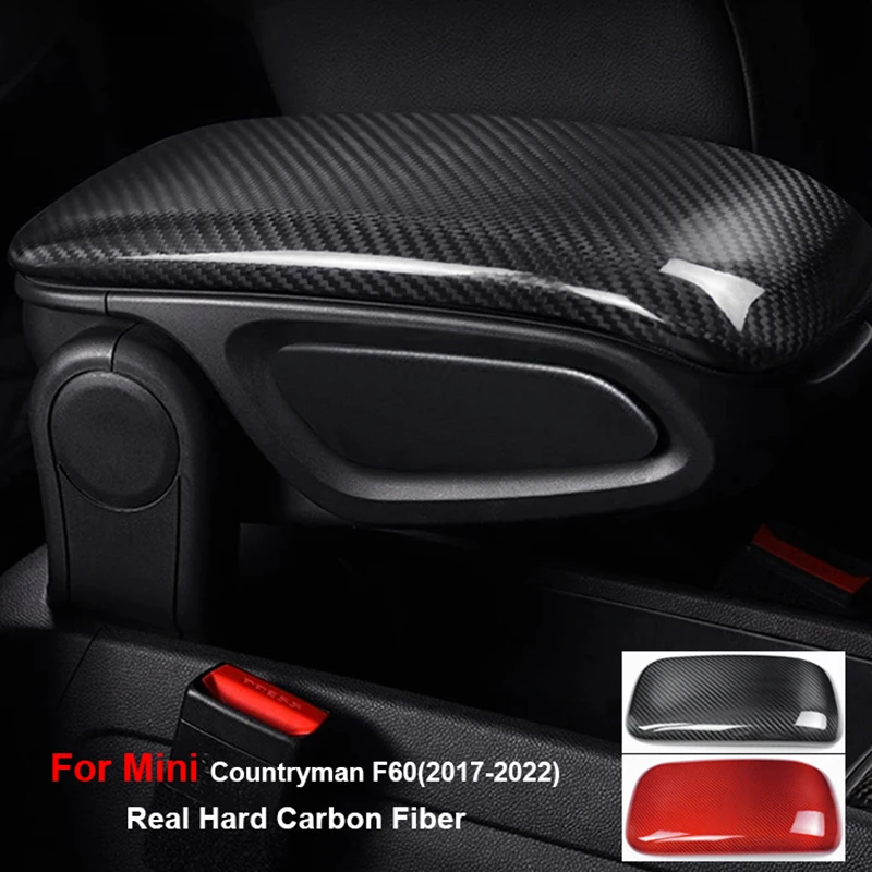 

Real Hard Carbon Fiber for Mini Countryman F60 Armrest Box Cover Trim Car Interior Styling Modification for Mini F60 2017-2022