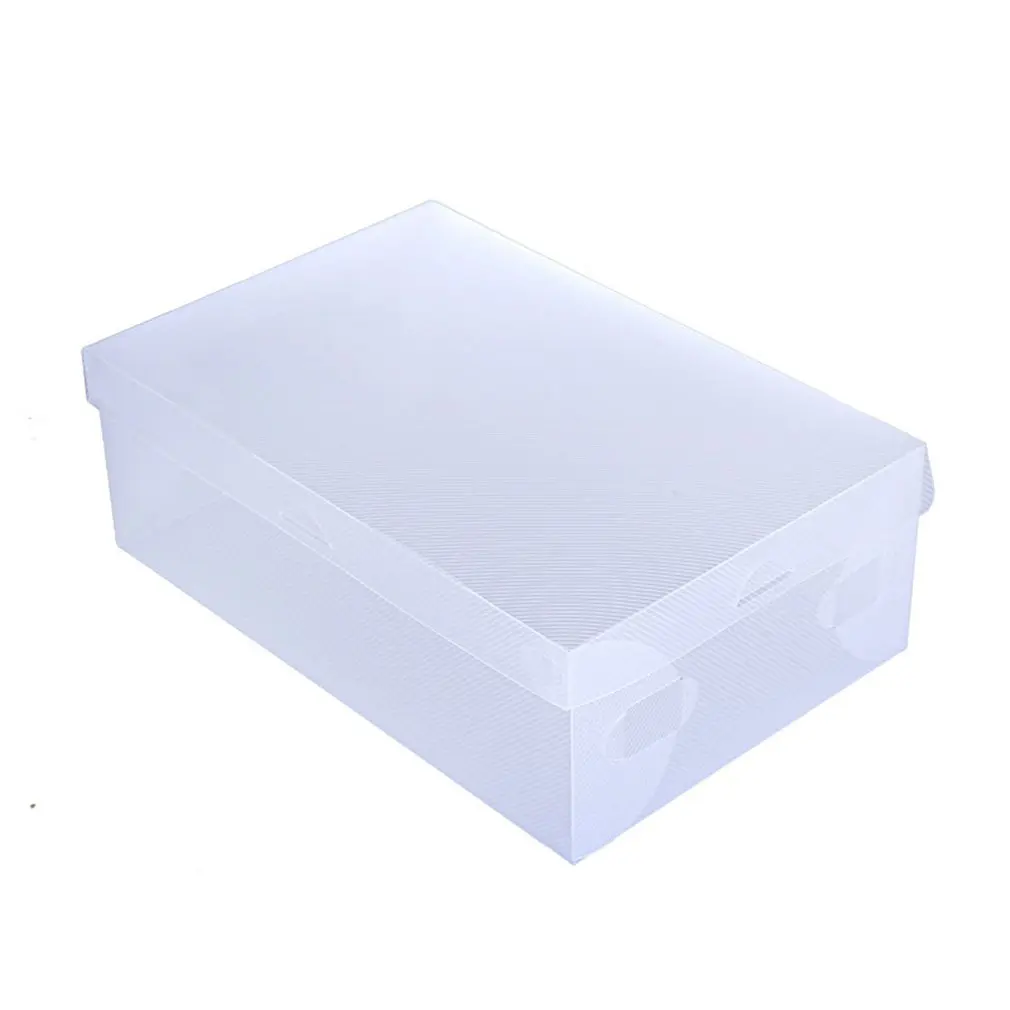 Shoe Box Transparent Plastic Shoe Storage Box Foldable Shoes Case Holder Thickened Drawer Shoes Organizer Boxes 33*20*12cm