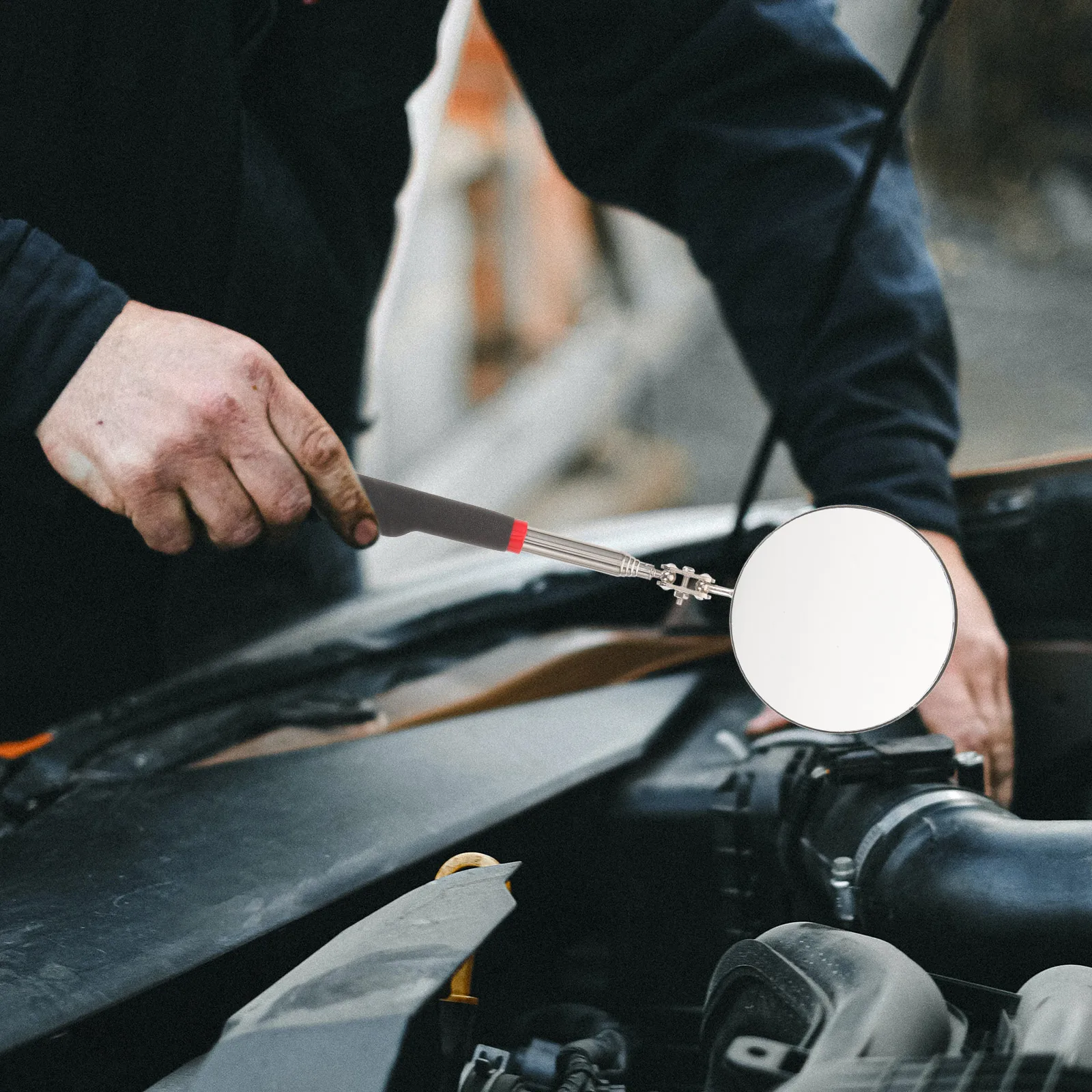 

Telescoping Inspection Adjustable Mechanic Mirror For Vehicle Repair Automotive Mechanical Use 82Mm Round Mirror Tool Parts
