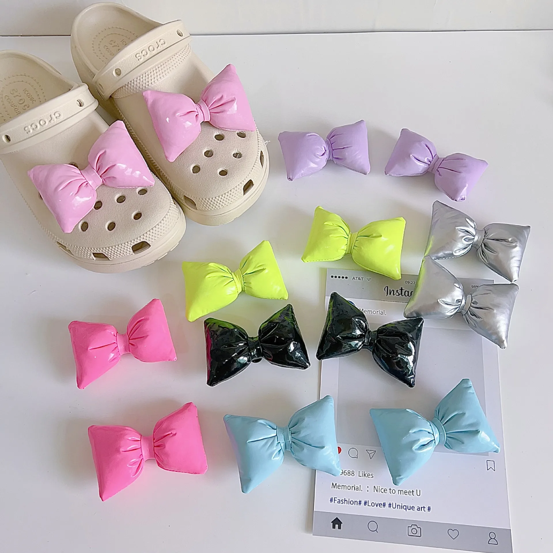 جديد القطن شغل القوس الملحقات ثقب إكسسوارات الأحذية أبازيم الأحذية زهور الأحذية الديكور العلوي #3