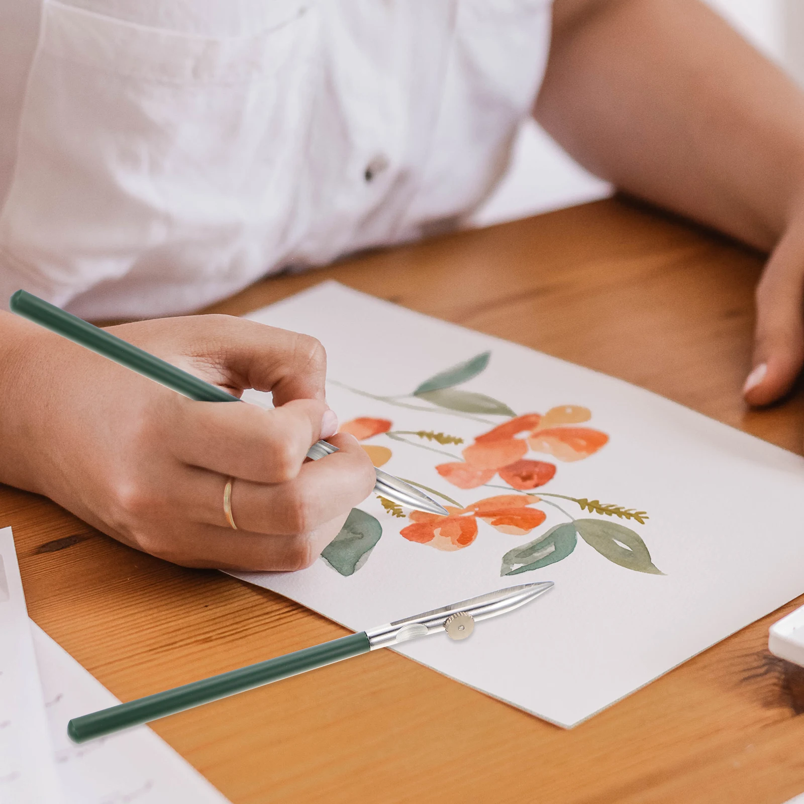 

6 Pcs Drawing Pens Straight Line Tools Adjustable Ruling Pens Art Supplies Duckbill Comic Painting Fine Line Tools Precision