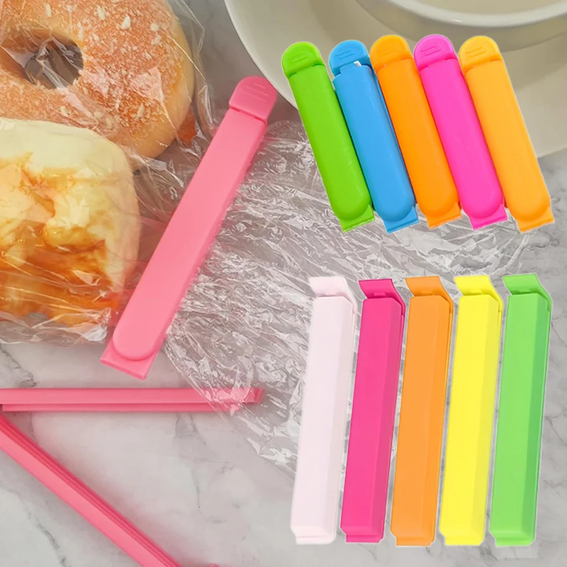 

10/20pcs Colorful Food Clips Kitchenware Snack Bags Sealing Clamps Wear-resistant Sealer Bread Condiments Storing Clamp TMZ