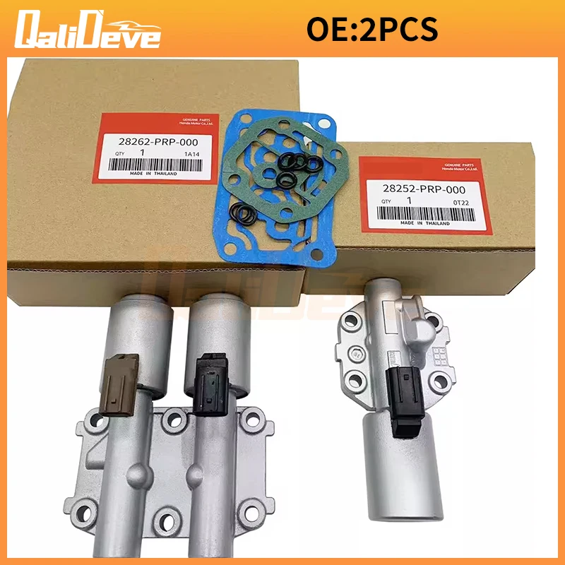 2PCS 28260-PRP-014&28250-RPC-003 NEW Transmission Solenoid KIT W/Gasket For Honda CR-V Accord Acura 28260PRP014/28250PRC003