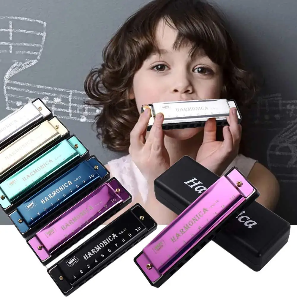 Music Sense Training Jazz band Early Education 20 C Tone Woodwind Instrument Mouth Organ Harmonica 10 Holes Harp Diatonic Harp