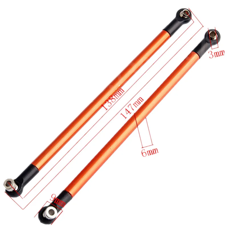 2Pcs RC HSP 1/10 4WD Rock Crawler Pangolin Original Part Connect Linkage(147mm) 18023 For Remote Control Car 94180