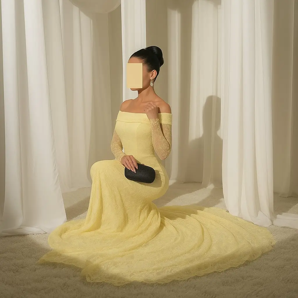 2025 выполненное на заказ платье знаменитостей с вырезом лодочкой, нежное вечернее платье без рукавов с открытыми плечами и кружевным шлейфом с открытой спиной