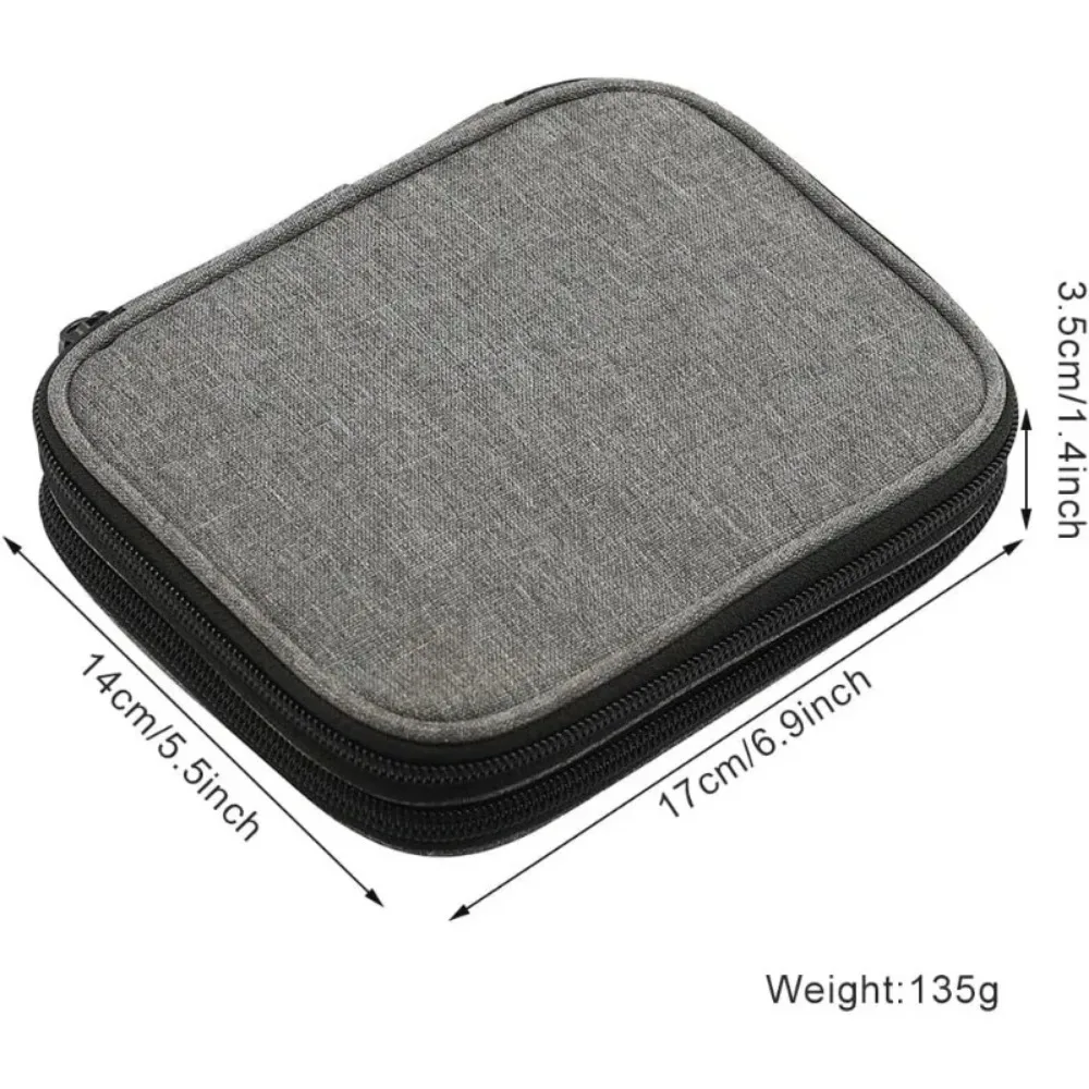 NUEVO Kit de Agujas de Ganchillo para Diversos Usos (Solo Bolsa), Bolsa Organizadora con Cierre y Bolsillos de Tela para Almacenamiento de Herramientas de Costura