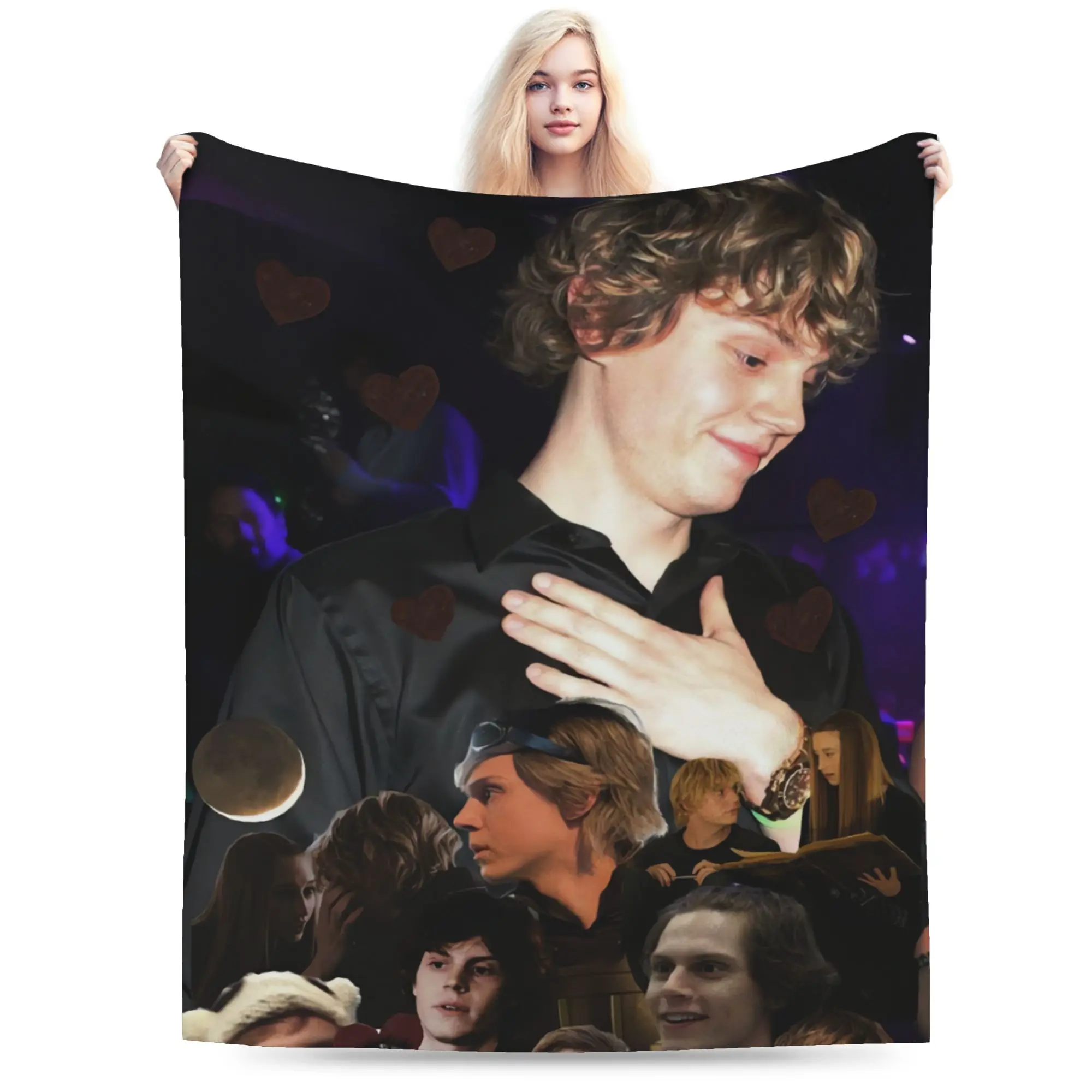 Super Warm Blankets Travel Moody Evan Peters Dark Stage Shot Throw Blanket  Flannel Bedspread For Couch Bed Sofa Bed Cover