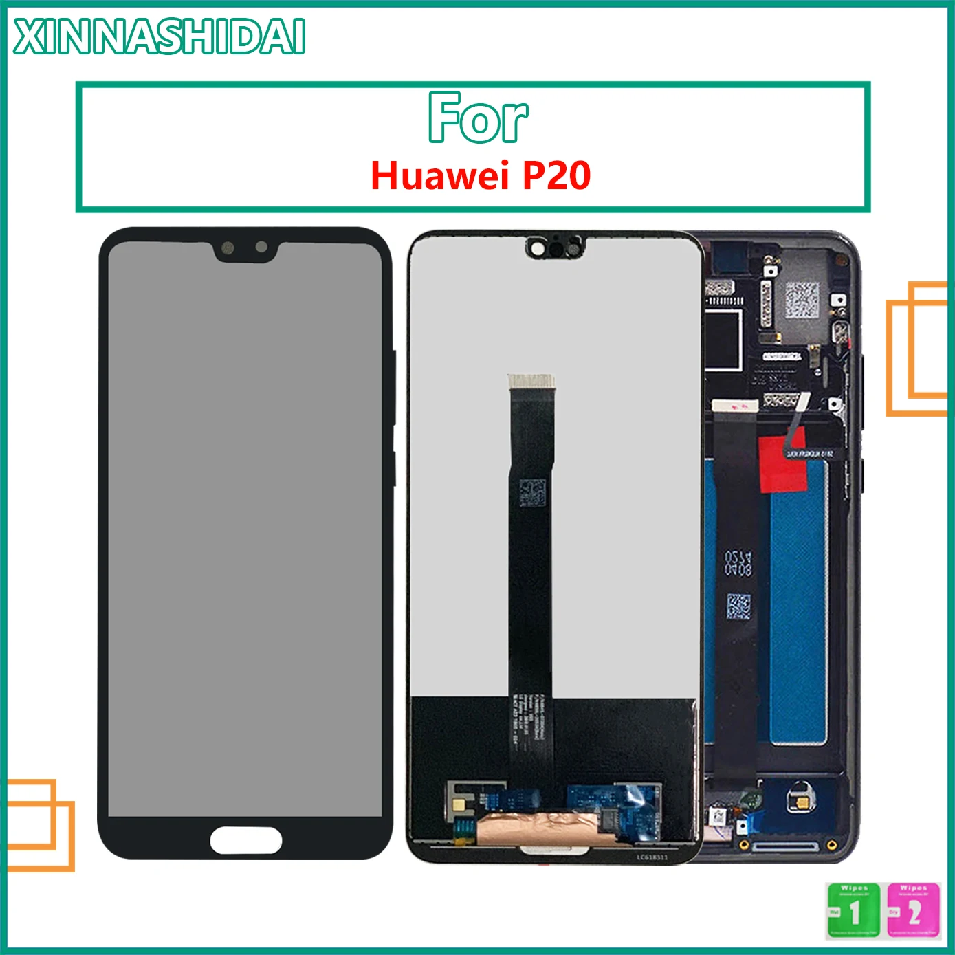 5.8 inch Huawei  Tested P20 LCD Display For Huawei P20 EML-AL00 EML-L09 EML-L22 EML-L29 With Frame Touch Digitizer Assembly