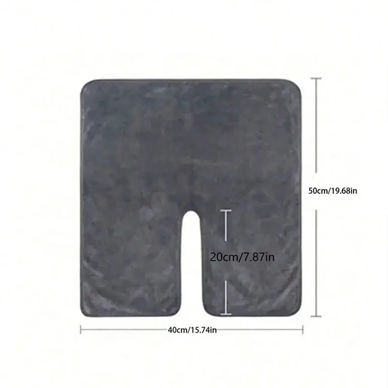 Solid Color U-Shaped Microfiber Towel Set - Soft & Absorbent, Professional Towels for Beauty Salons, Massage Therapists