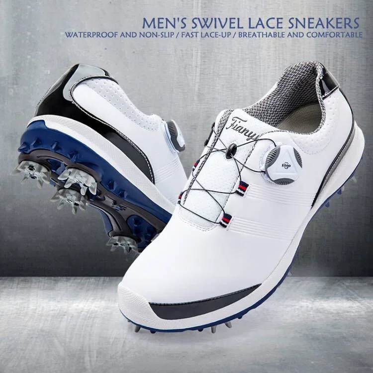 Golf Men's Shoes Summer Rotating Laces Sneakers Golf Shoes Non-slip Activity Spike Shoes