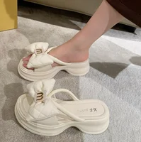 Women Slippers 2026 Summer Casual Shoes Versatile Thick Sole Women flip flop Outwear Bow Beach Slippers Sexy Slides tongs femme - Image 6