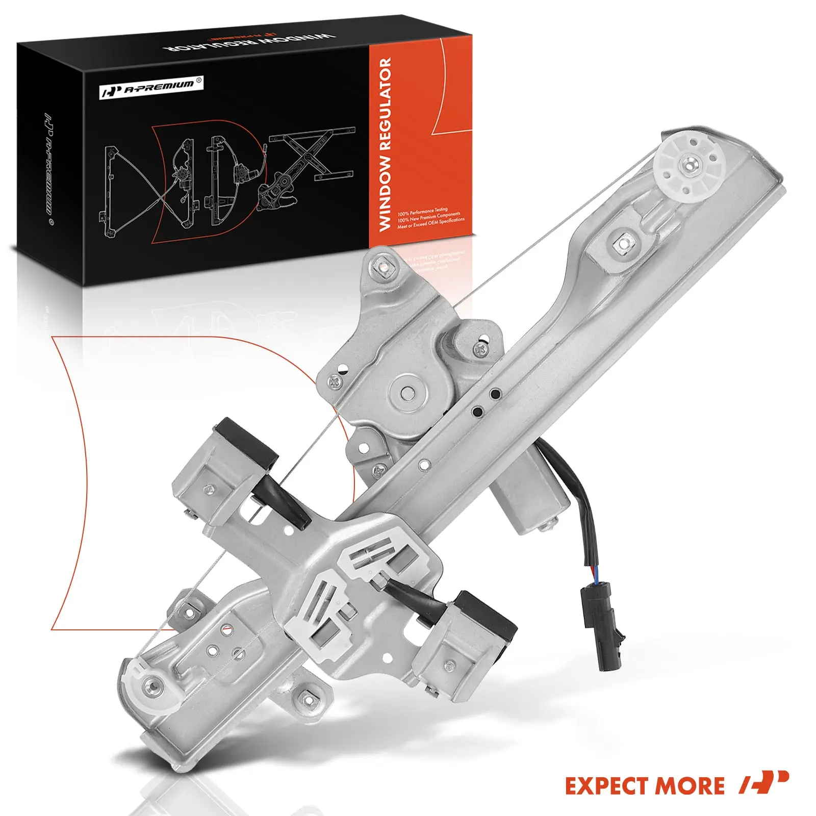 A-Premium Front Driver Side Window Regulator with Motor with 2 Pins for Chevrolet Sonic 2012-2020