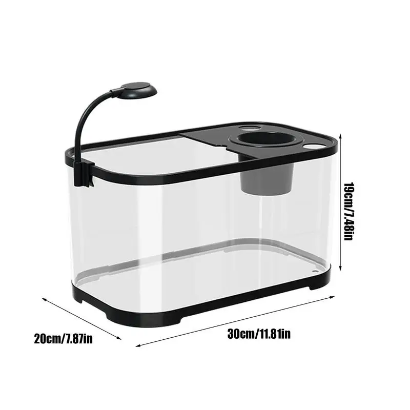 Betta Fish Smart Tank With Filtration And Lights Aquarium Kit Starter Aquarium Fish Bowl For Betta Tortoise Frog - Image 6