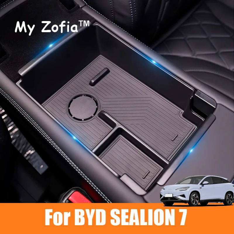 For BYD Sealion 7 Sea Lion 07 EV 2024 2025 Car Armrest Dashboard Storage Center Console Sundries Tray Organizer Box Accessories