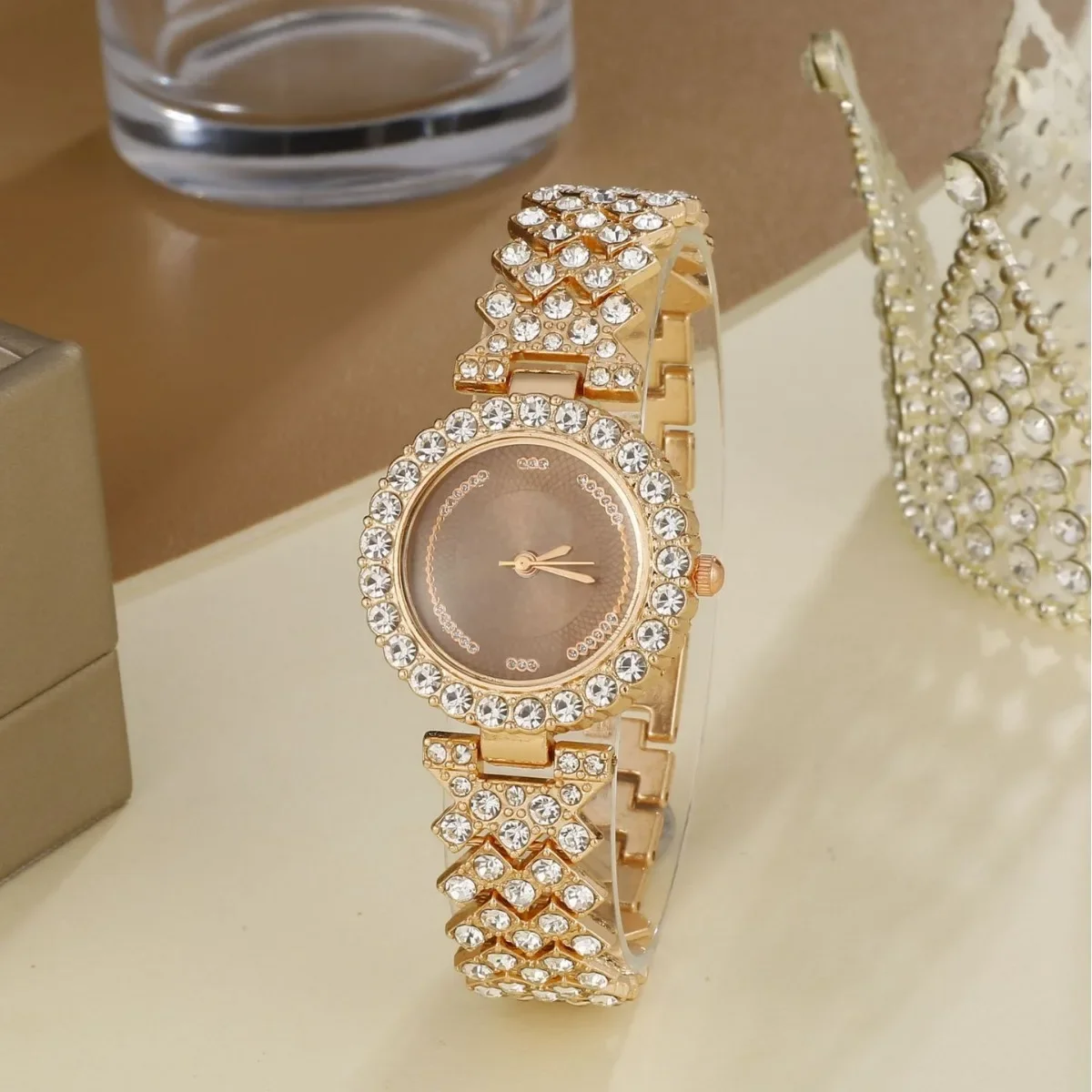 Женские роскошные часы с бриллиантами и большим циферблатом, женские часы, женские часы со стальным браслетом, кварцевые наручные часы, модные деловые наручные часы