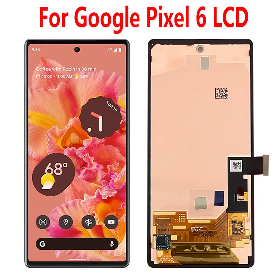 

6,4 100% новый оригинальный ЖК-дисплей для Google Pixel 6, сменный преобразователь сенсорного экрана в сборе для Google Pixel 6 с рамкой