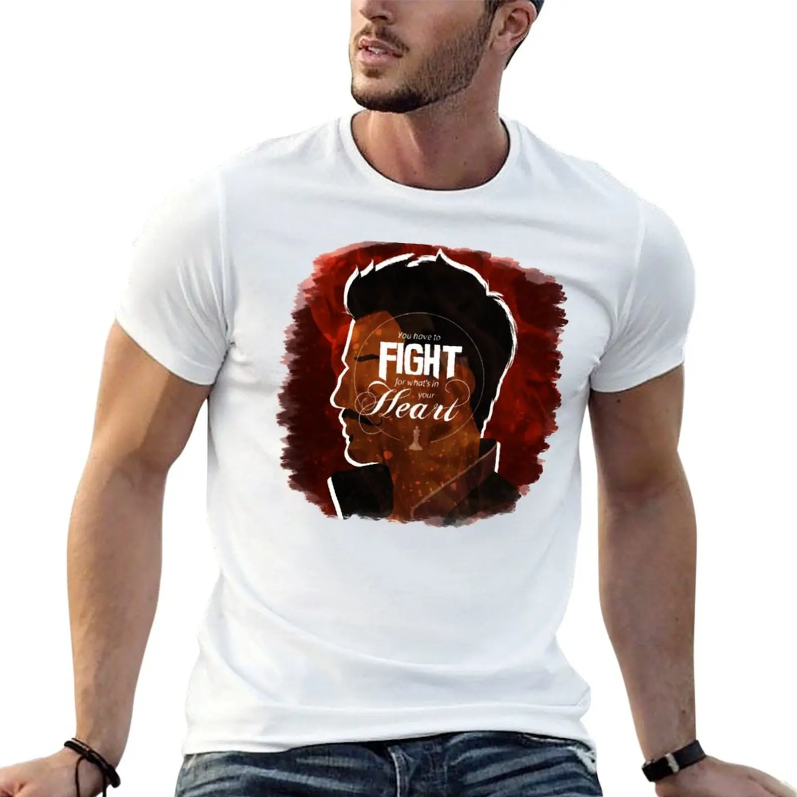 Dorian - Fight For What's In You Heart T-Shirt Fashion Graphic Tee for Men