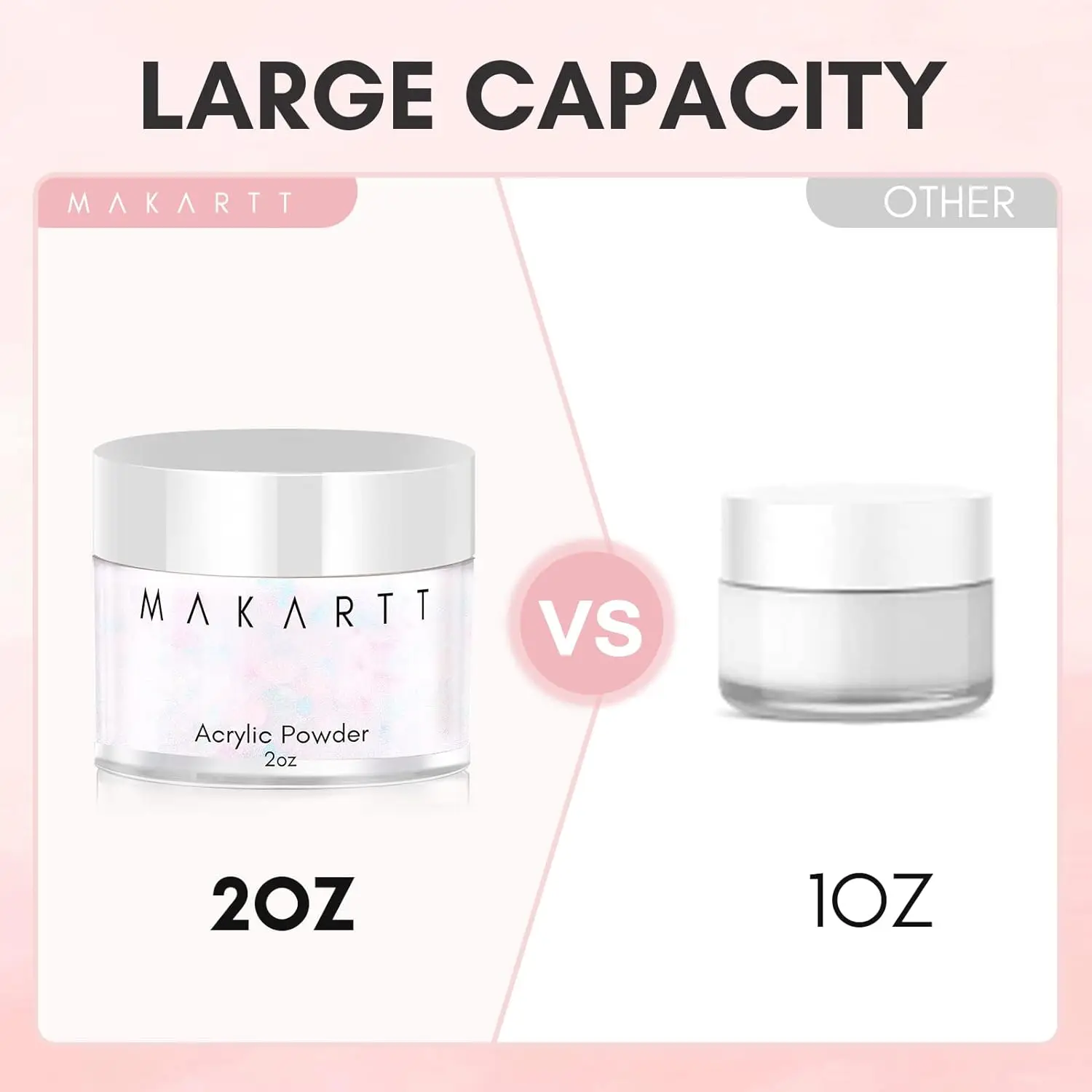 Makartt Glitter Acrylic Powder 2Oz DIY Nail Art For Beginner For Nail Extension Carving Salon At Home No Nail Lamp Needed
