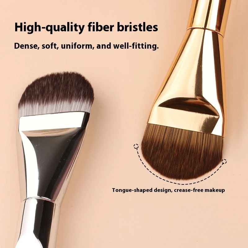 New Tongue Type Foundation Brush Ultra Thin Seamless Makeup Flat Head Brush Irregular Fan Beauty Tool Health Makeup Brushes