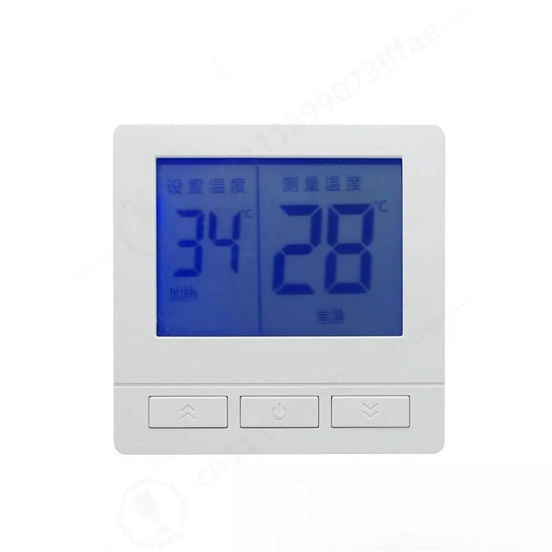 LCD Digital Display Fan Coil Thermostat Wired Temperature Control Panel Adjustable Temp Regulator Switch