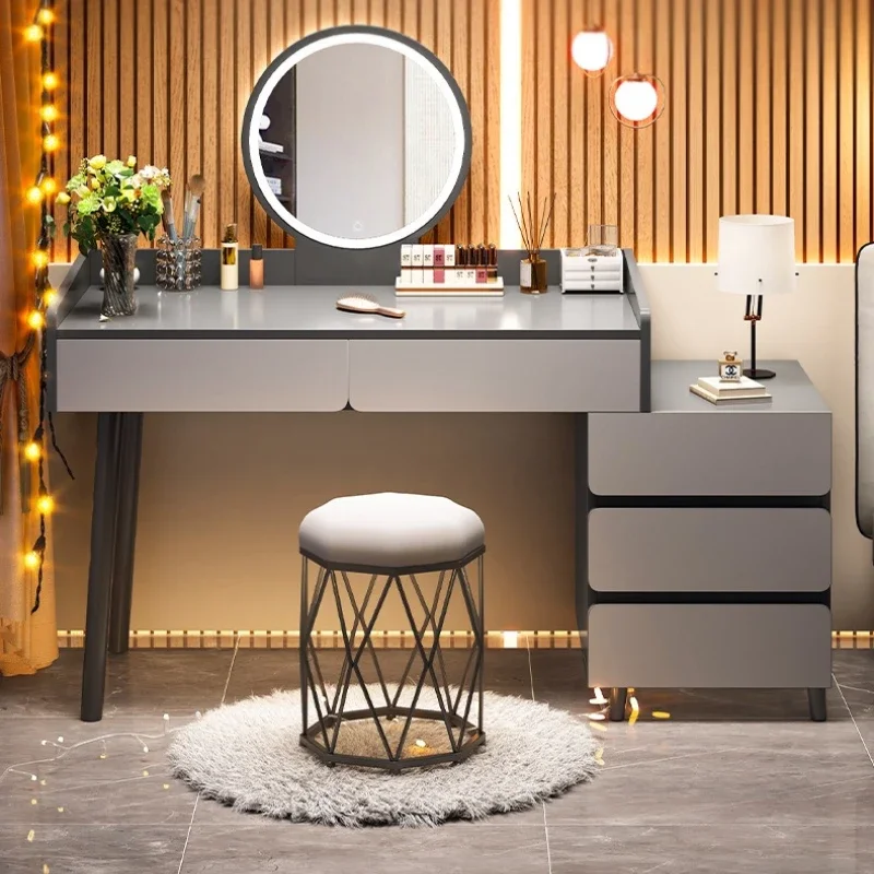 Dresser side cabinet integrated small apartment bedroom light luxury desk bedside storage cabinet makeup table