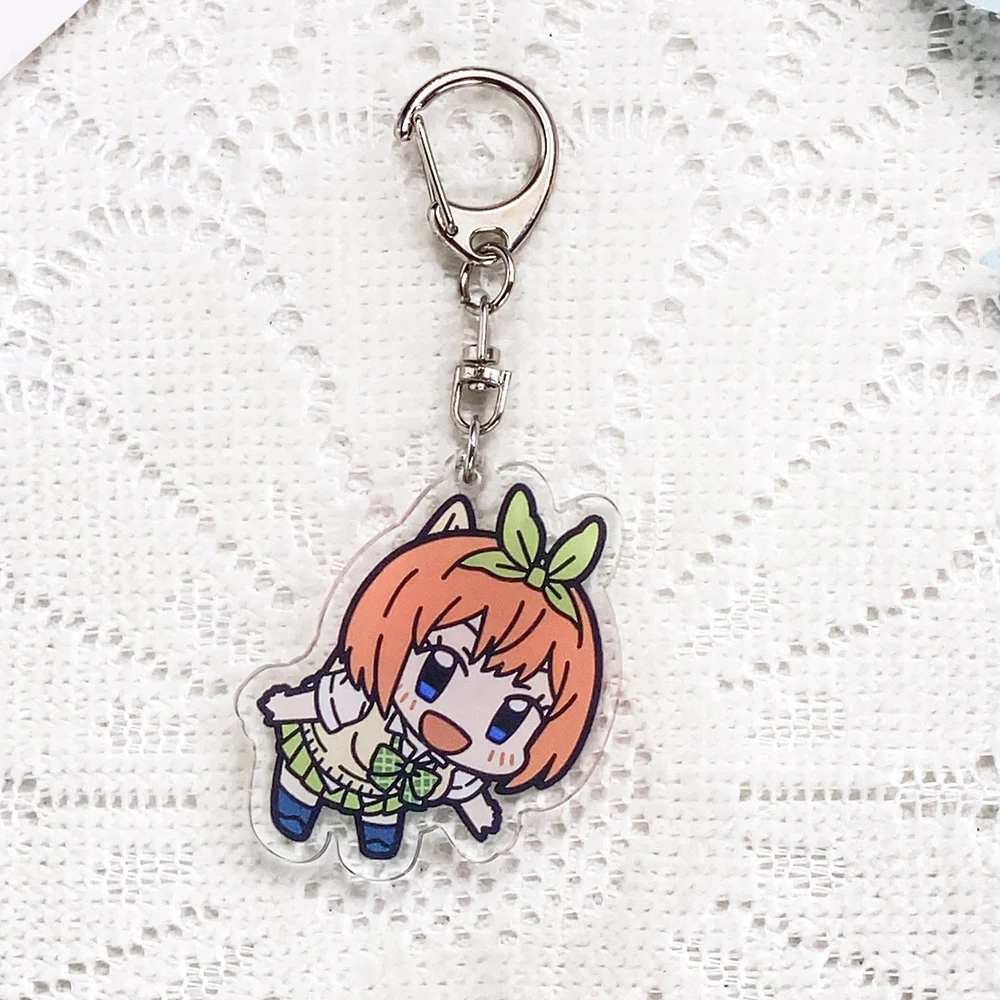 1/10PCS Anime The Quintessential Quintuplets Acrylic Car Keychain Accessories Keyrings Friends Gifts Bag Charms Backpack Pendant