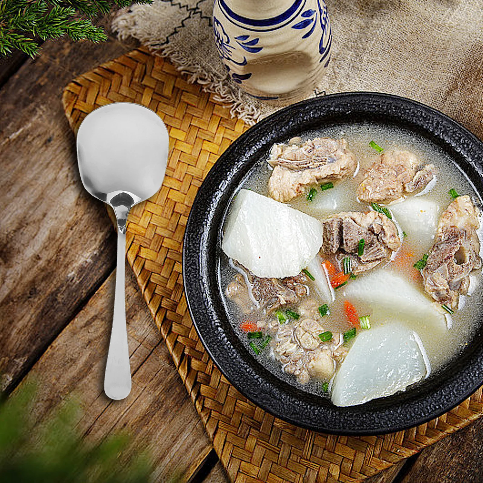 

6 Pcs Dishwasher Stainless Steel Serving Spoon Catering Spoons Ladle Buffet Dinner Silver Food Banquet