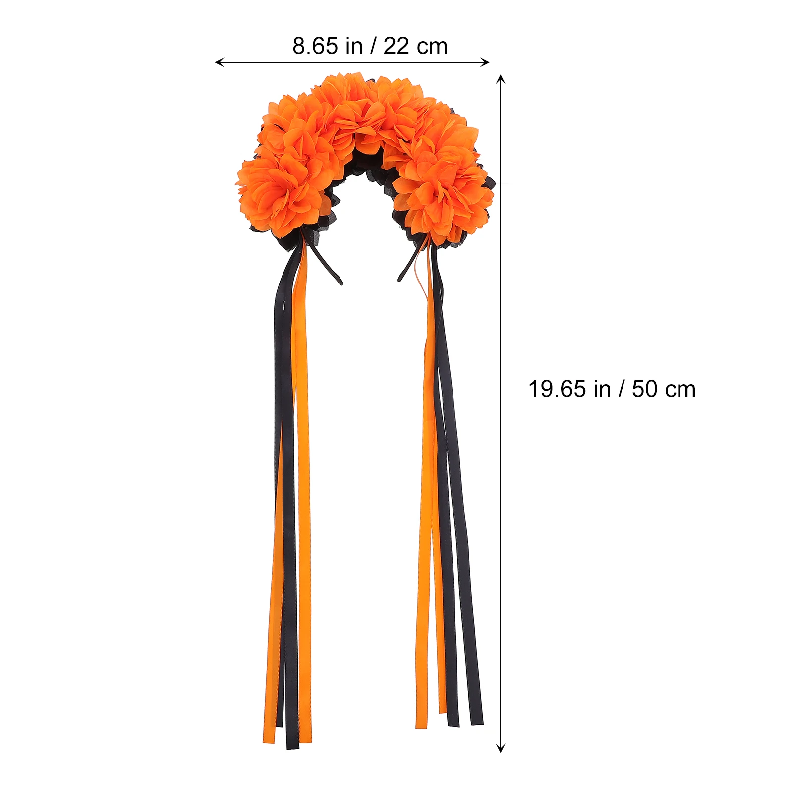 

Halloween Wreath Headband Bright Flower Headdress Hair Garland Party Accessory Costume Decor For Women Girls Festival