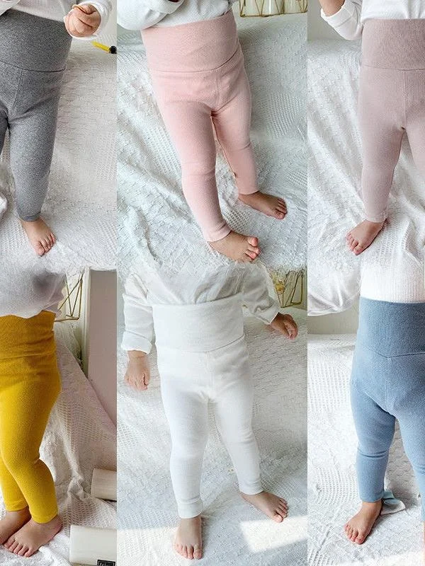 High Waist Thermal Trousers for Babies And Toddlers Boys And Girls Autumn Winter Outwear Rabbit Fur Casual Pants