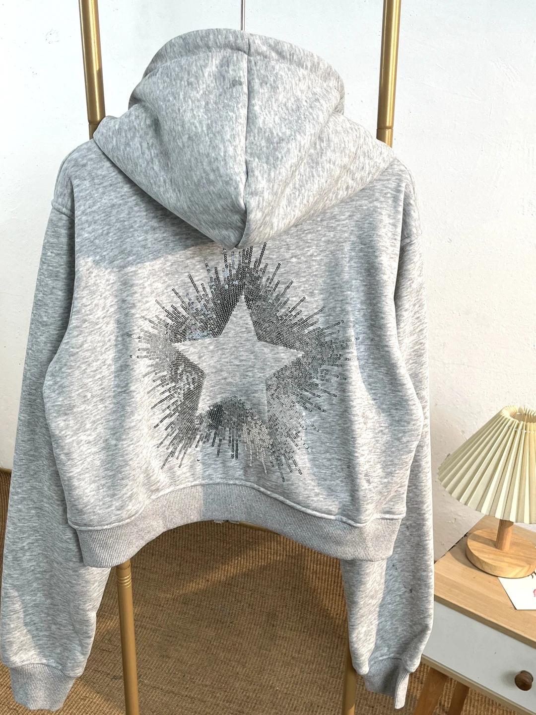 

Американский женский тонкий свободный кардиган на молнии с капюшоном для весны и осени, в уличном стиле