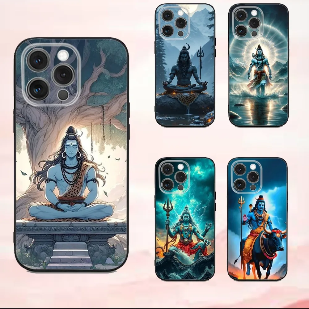 

Lord Shiva Mahadev Of India Phone Case For iPhone16,se4,15,14,13,12,11,Pro,X,XS,Max,XR,Plus,Mini Soft Black Cover