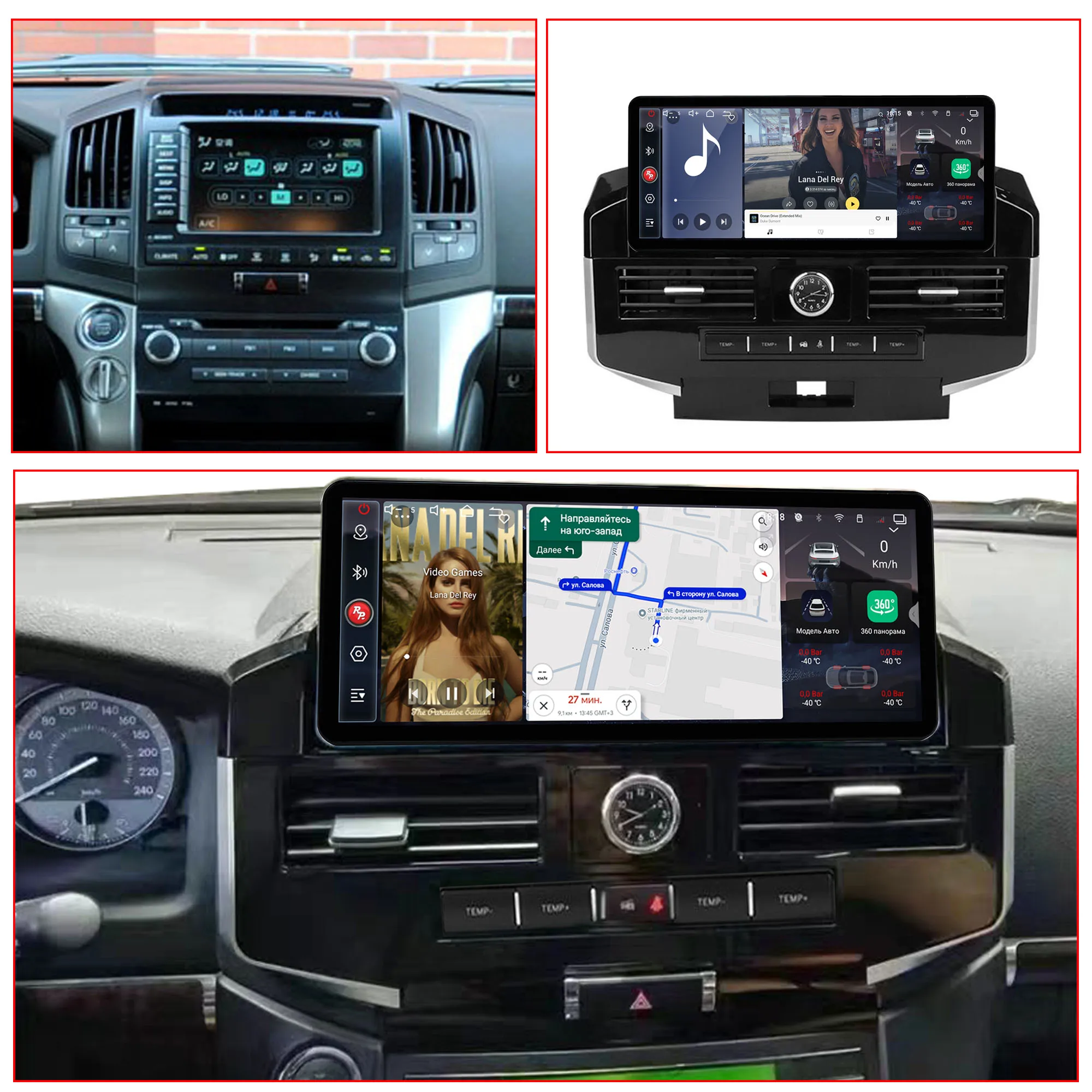 12.3 inch Redpower for Toyota Land Cruise 200 2007-2015 Crystal Sound 850 Pro Max Android Car Radio Player Screen CarPlay DVD