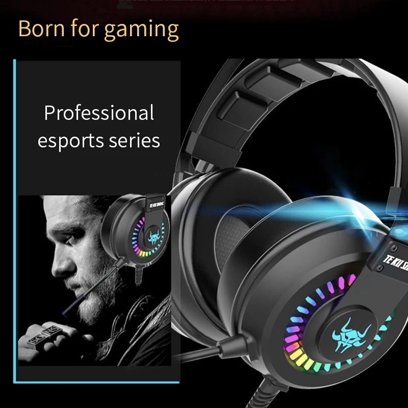 RGB 7.1 High Quality Wired Headphones PC Gaming Headset with Microphone Noise Canceling Headset USB 3.5 mm Jack for PS4 PS5 XBox