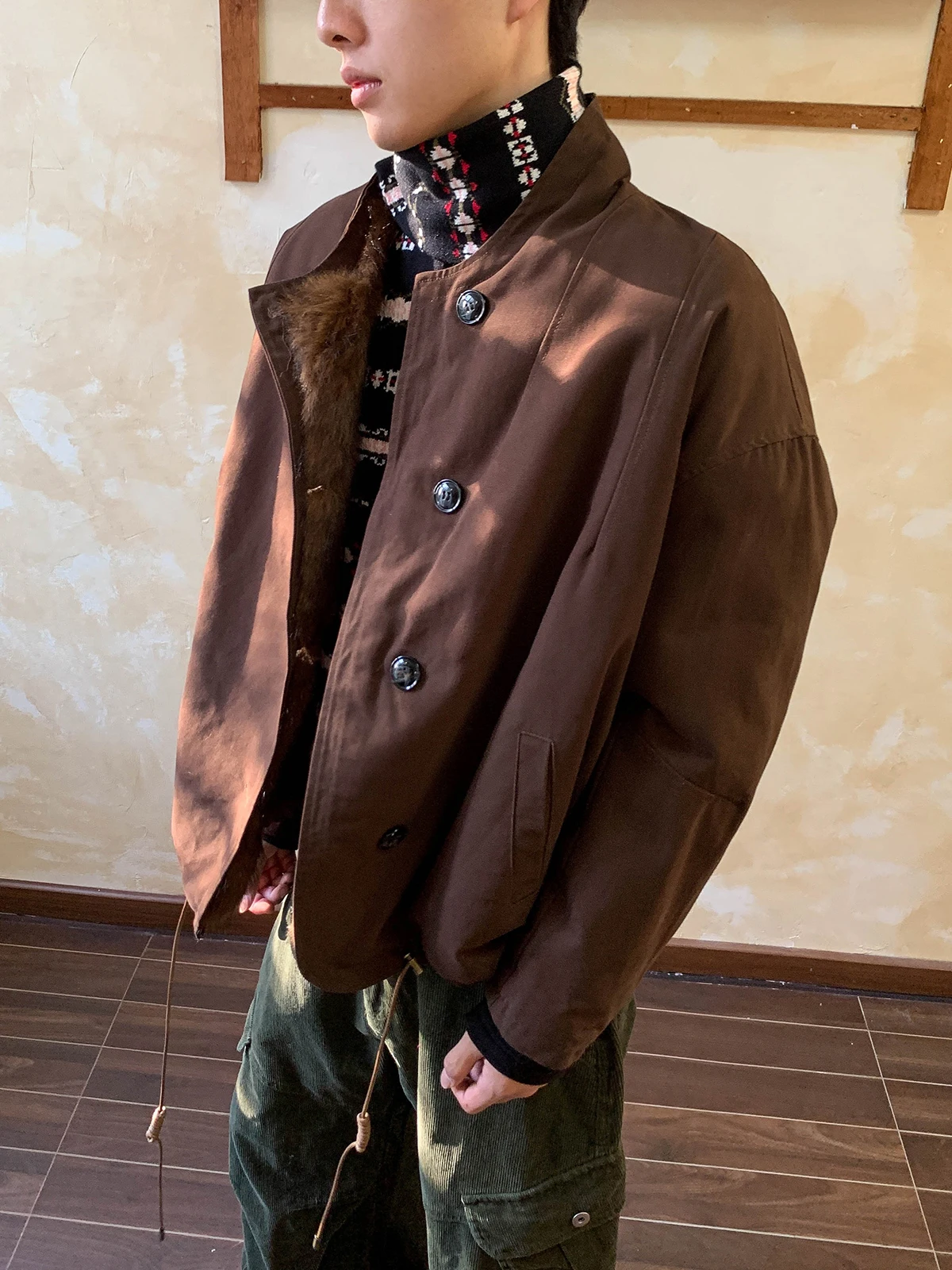 

Мужская парка Oalin: двусторонняя, с подкладкой из искусственного меха, утепленная, повседневная, модная, утолщенная, рабочая куртка-парка