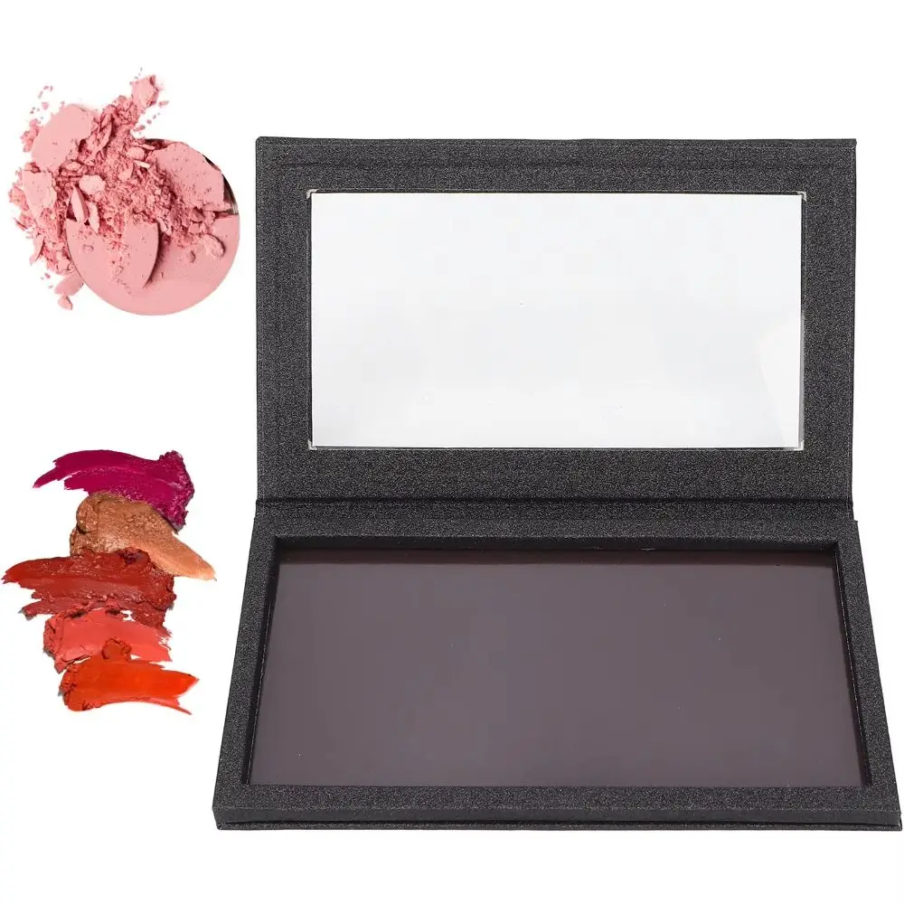 Large Size Eyeshadow Palette Window Cutout Magnetic Base Magnetic Palette Glitter Matte Clear Lid Empty Eyeshadow Box