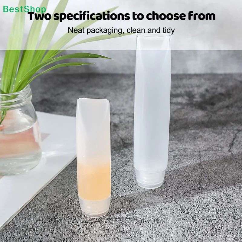 ♥ Botella de clasificación de manguera de PE: botella exprimible recargable portátil, contenedor de viaje a prueba de fugas para líquidos