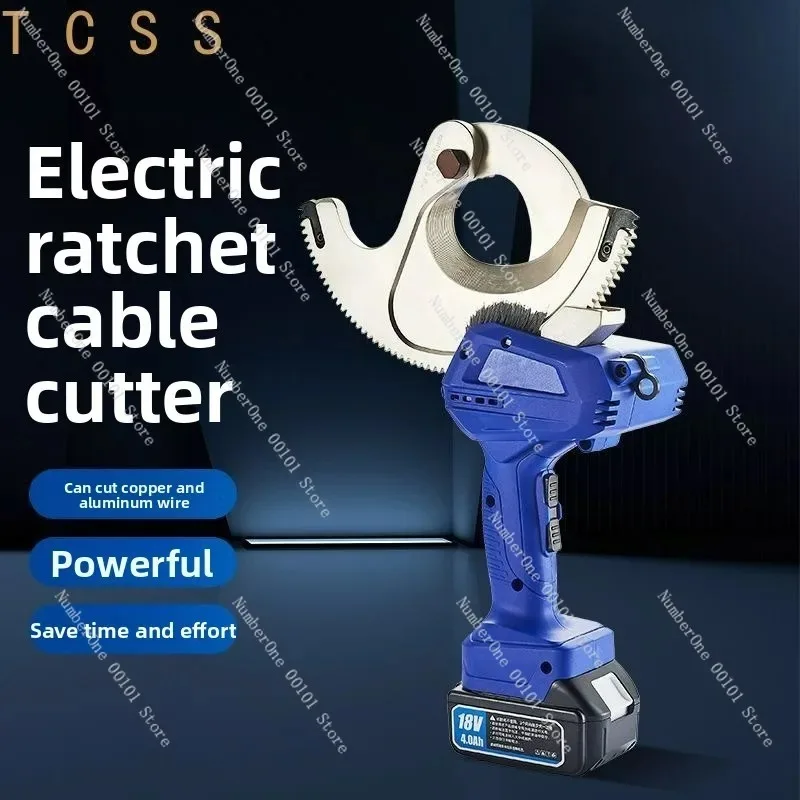 Portable Electric Ratchet Cable Cutter, Gear‑Driven Cutting Tool for Steel, Copper & Aluminum Wire Processing