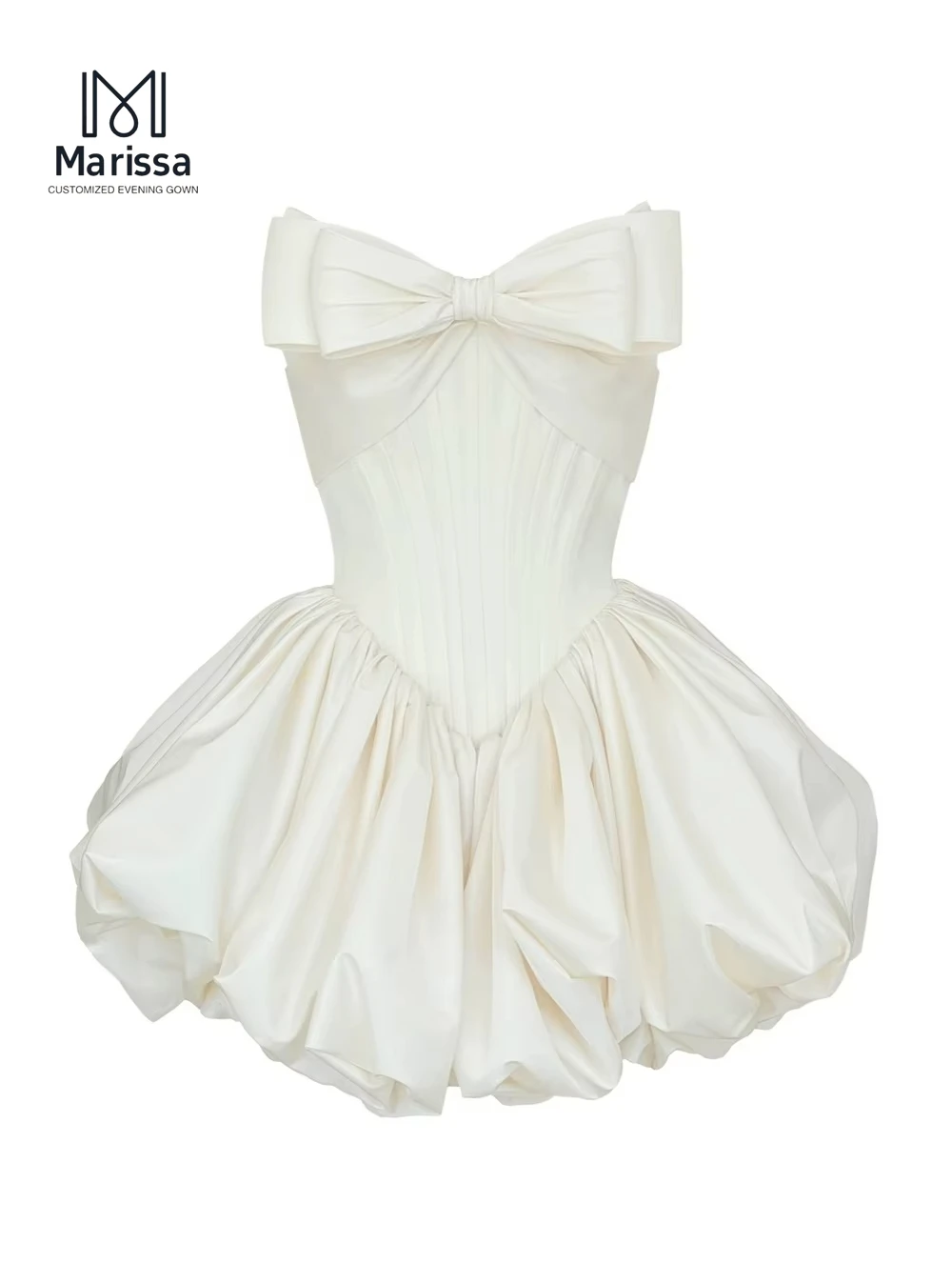 ماريسا فستان طويل أنيق الرقبة القوس تنورة الشاطئ مخصص فستاين سهرة/فساتين الحفلات خارج الكتف الأبيض ثوب مسائي المرأة فستان حفلة موسيقية 2025