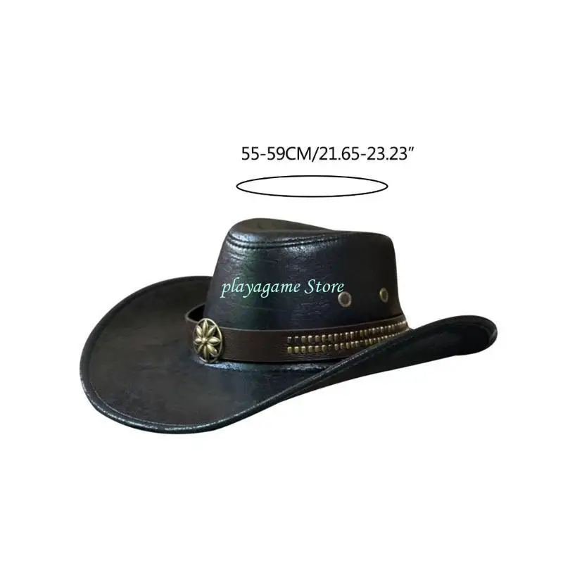Y88A Западная ковбойская шляпа с регулируемыми заклепками, костюм для девочек-подростков