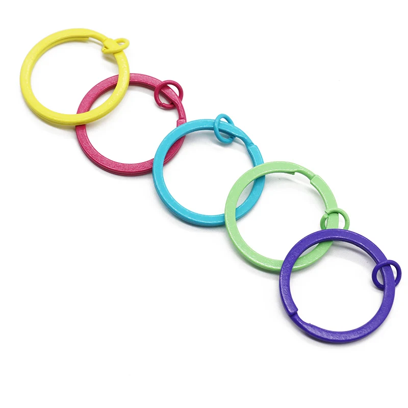10PCS 30mm Multicolor Keyring Split Rings Key Ring For DIY Jewelry Making Sleutelhanger Key Rings Wholesale