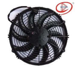 Replacement SPAL Cooling fan radiator fan For Refrigerated truck engineering vehicle 12inch 190w 2800rpm Waterproof grade IP68