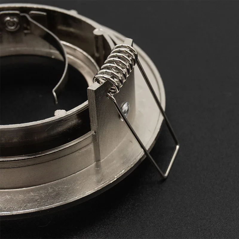 Sand Nickel Ceiling Lamp Fixture Bracket Aluminum Downlight Spot Light Mounting Frame GU10 MR16 Bulb Holder Fitting Bases